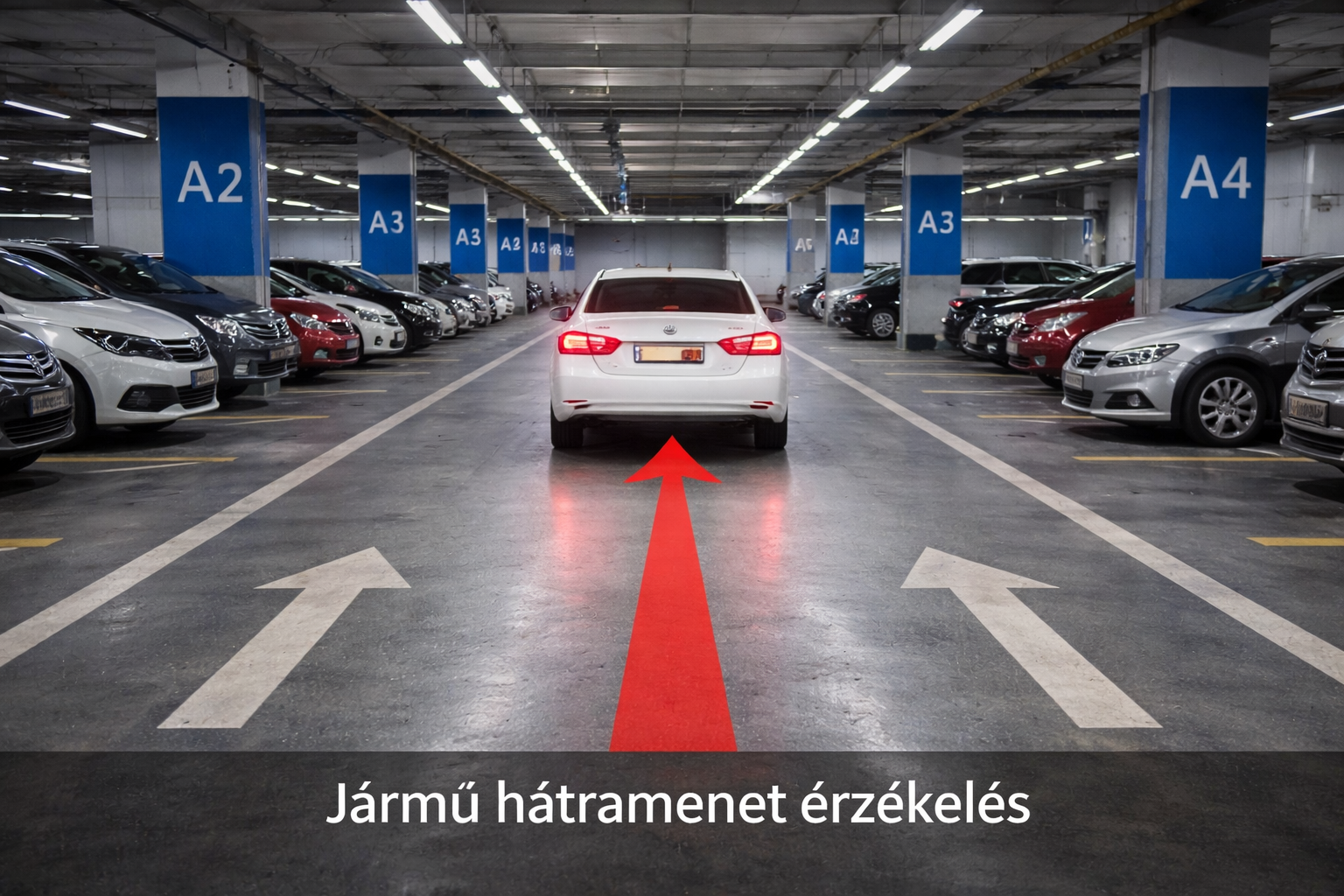 Jármű visszafordulás érzékelése