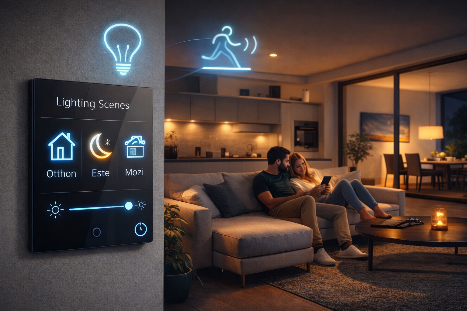 Világításvezérlés és jelenetek Grenton rendszerrel